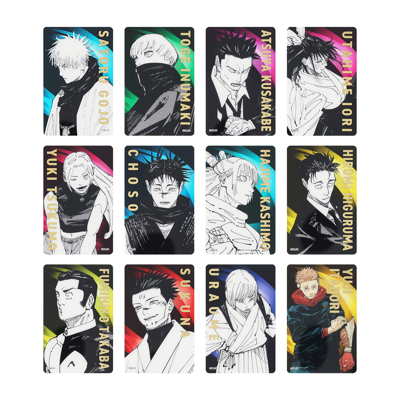 箔押しクリアカードコレクション12枚セット（全4組／ランダム1組入り） ※セット内容D